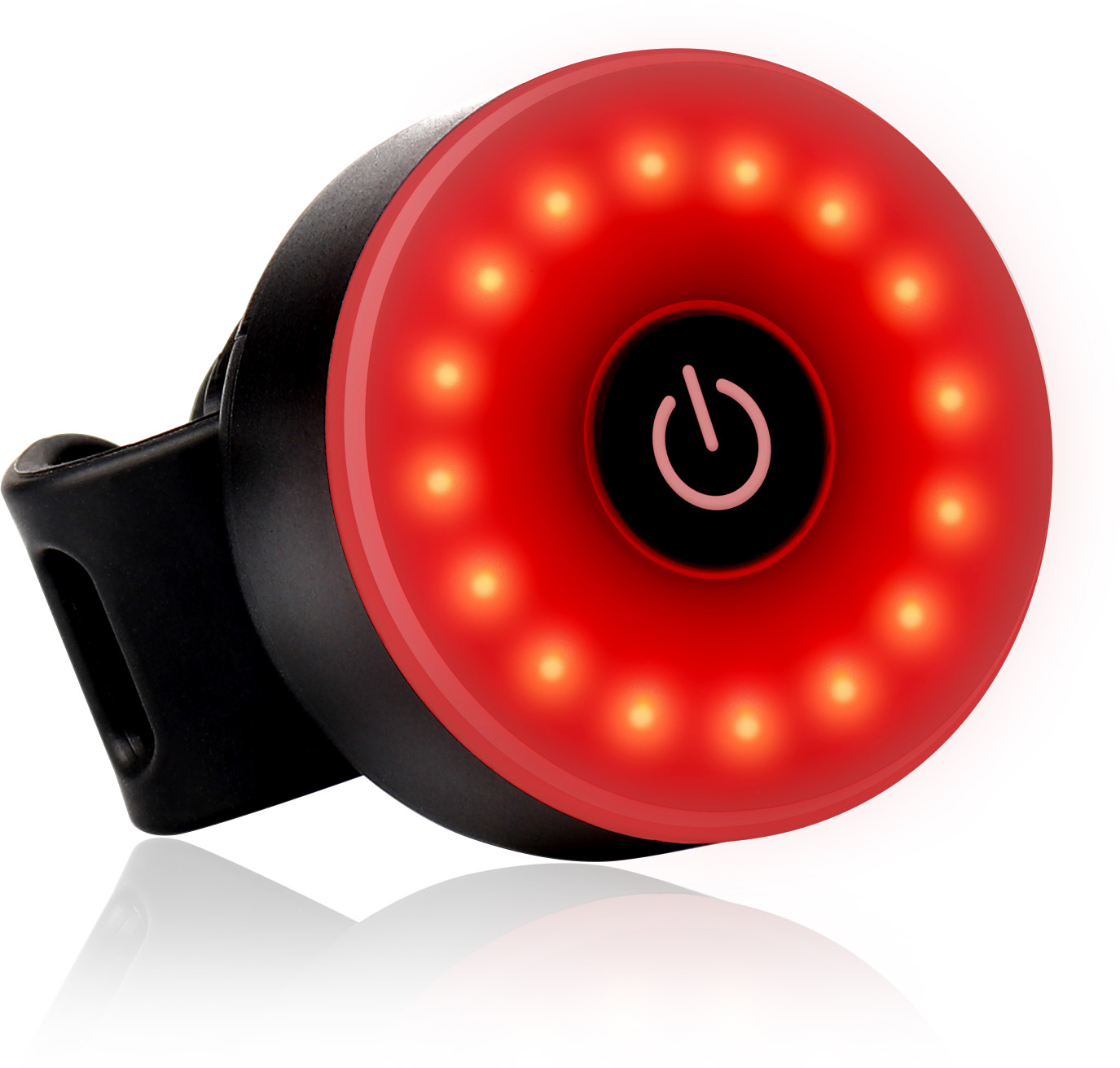 Feu arrière de vélo rechargeable, 5 modes LED, IPX5, pour vélos, casques et trottinettes – August LEC500